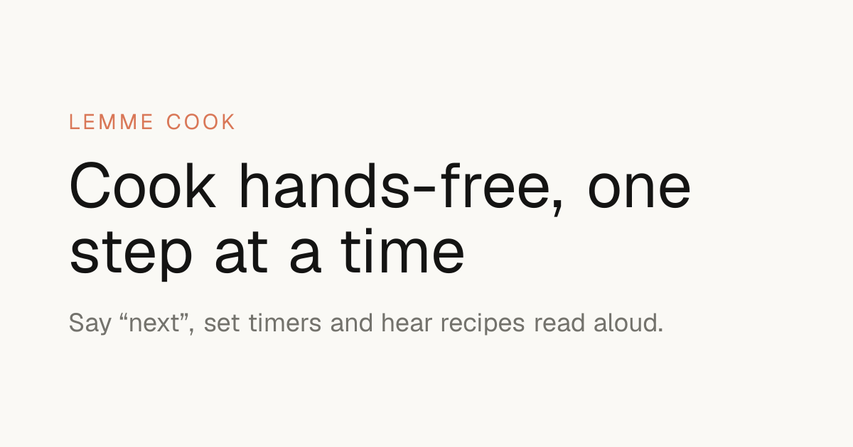 I got tired of wiping chicken off my phone screen so I made a recipe site you control with your voic